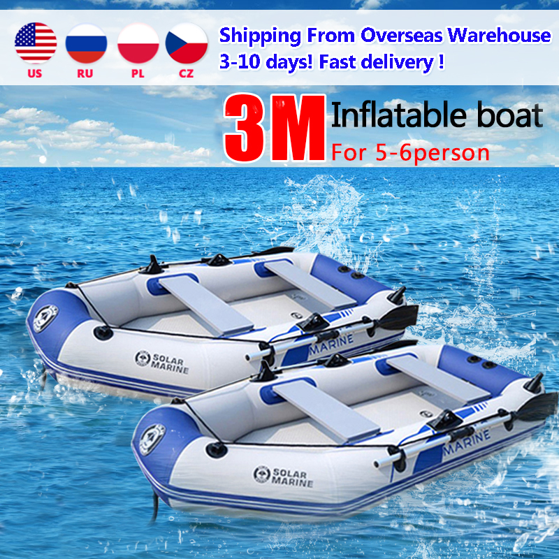 Gonfiabili per barche da pesca professionali 3M Kayak Barche laminate laminate resistenti all'usura per sport acquatici da 4 a 5 persone per canottaggio in PVC